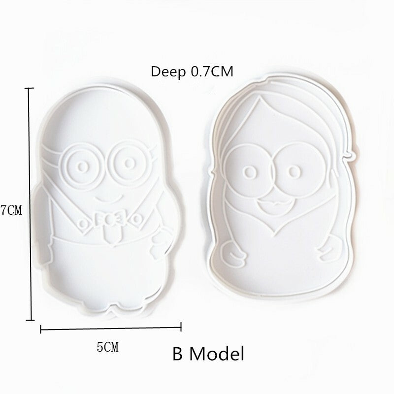 Biscuit cutters, Minion cartoon characters, 2 pieces - 0021