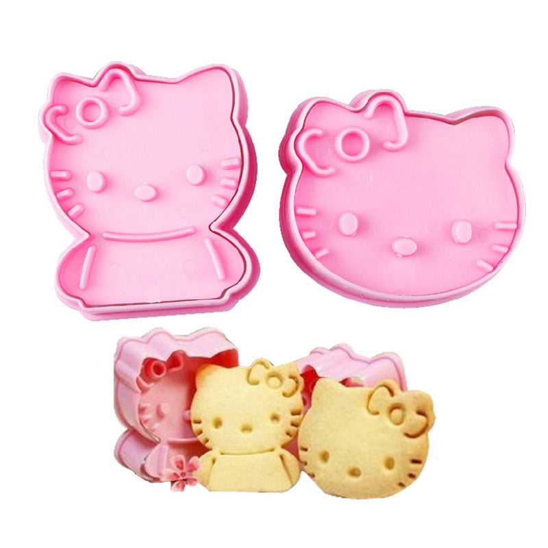 Set of 2pcs plastic fondant cookie cutters 