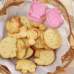 Set of 2pcs plastic fondant cookie cutters 