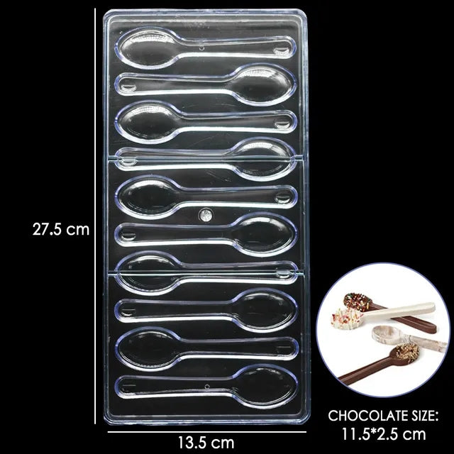 Acrylic chocolate spoons mold