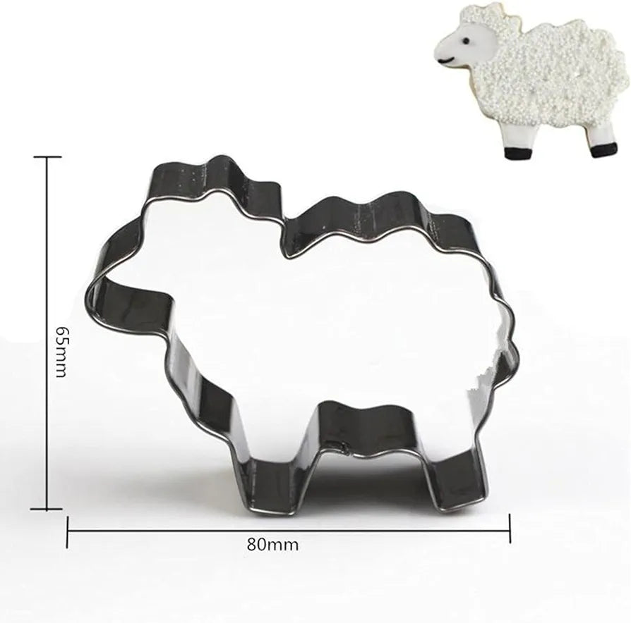 Stainless steel sheep cutters for biscuits and fondant
