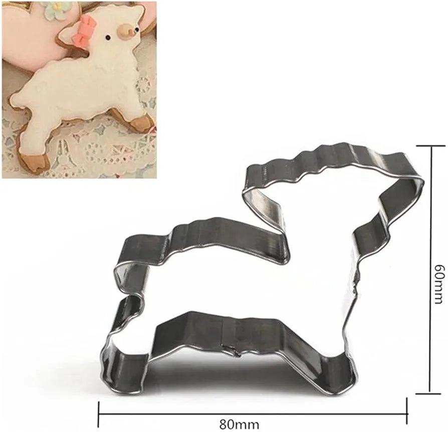 Stainless steel sheep cutters for biscuits and fondant