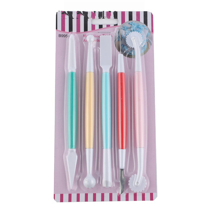 5-piece cake decorating and identifying tools set