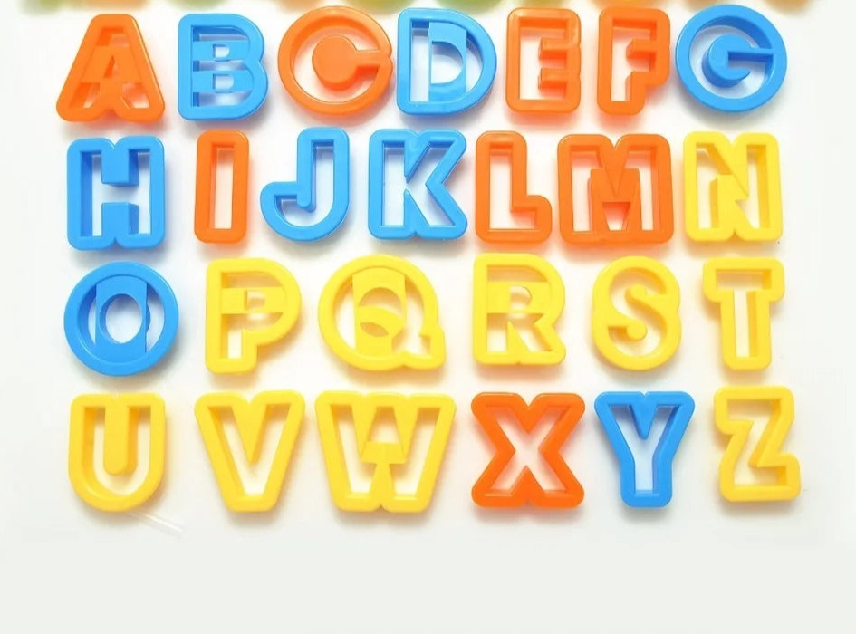 Plastic English letters for cake decoration