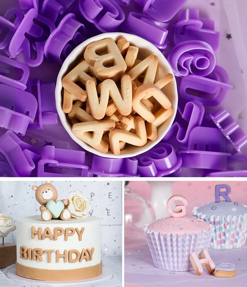 English letters and numbers for cake decoration 