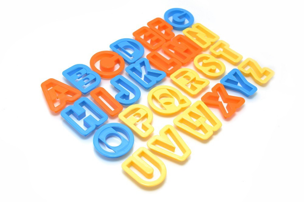 Plastic English letters for cake decoration