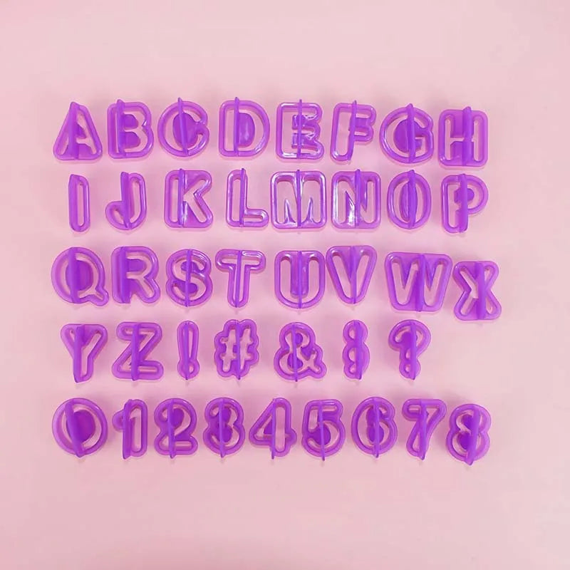 English letters and numbers for cake decoration 