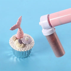 Hand sprayer for cake decorating with 4 spray tubes