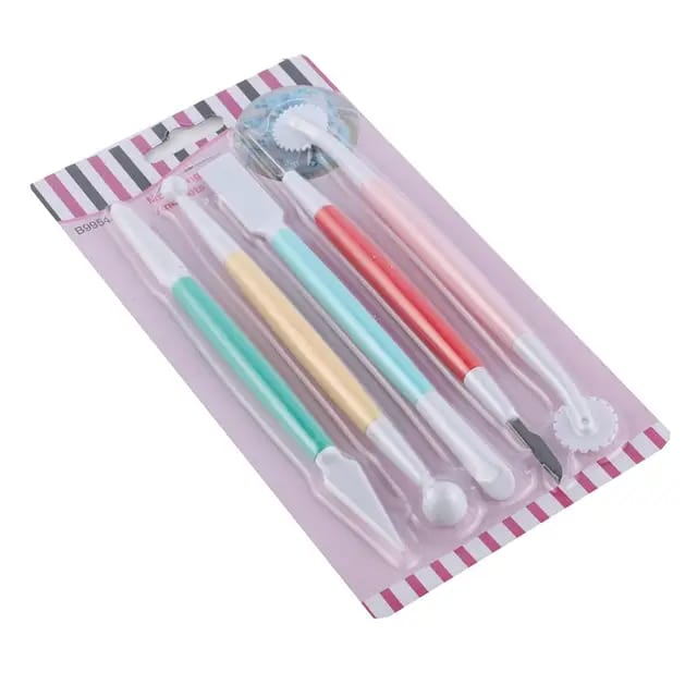 5-piece cake decorating and identifying tools set