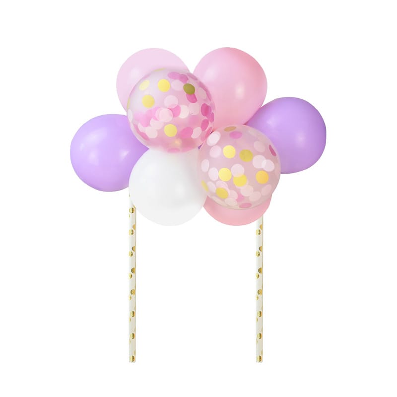 Pink, purple and white balloons, 10 balloons 