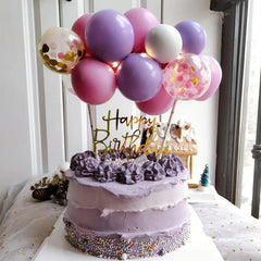 Pink, purple and white balloons, 10 balloons 