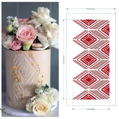 Cake decorating stencil template pc-1883OD