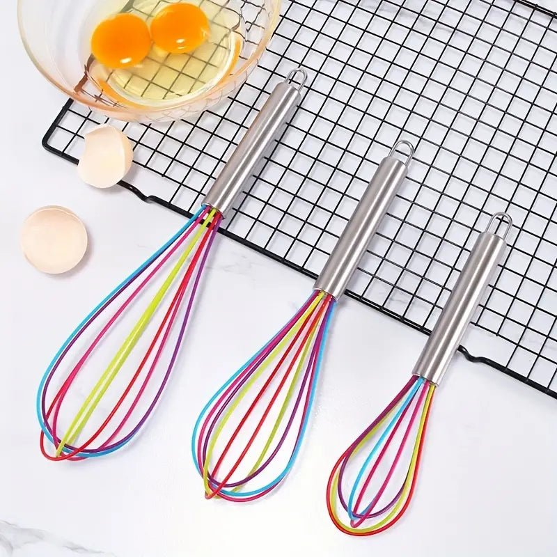 Stainless steel egg whisks 3pcs 