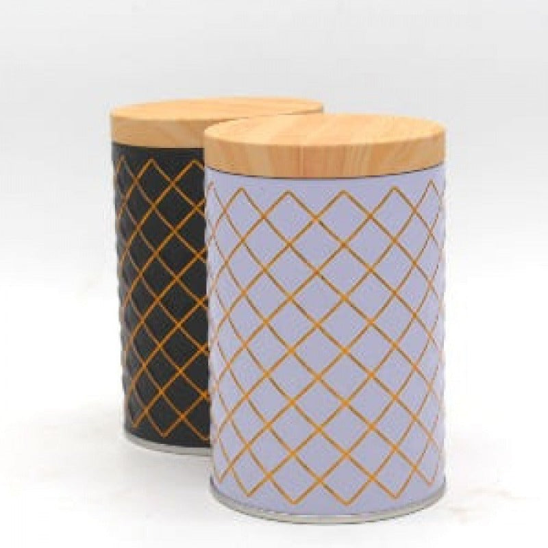 Metal storage boxes for storing chocolate, biscuits and cereals, luxurious cylindrical shape