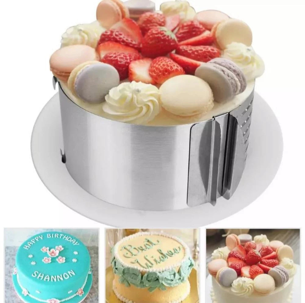 Cake cutting mold, adjustable from 24cm to 30cm